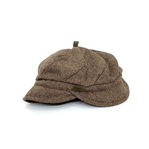 Betmar NY Two Tone Weave Brown Wool Blend Newsboy Cap Y2K Women’s Hat Lined